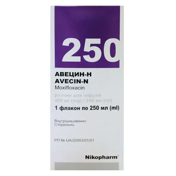 Авецин-Н розчин для інфузій 400 мг/250 мл флакон 250 мл №1