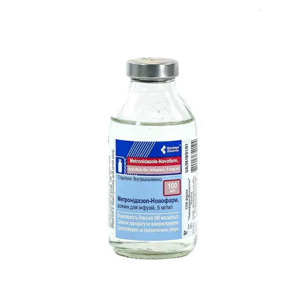 Метронідазол-Новофарм розчин для інфузій 0,5 % пляшка 100 мл