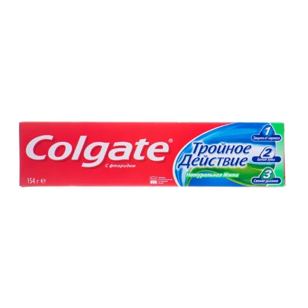 Зубна паста Colgate triple action потрійна дія 100 мл