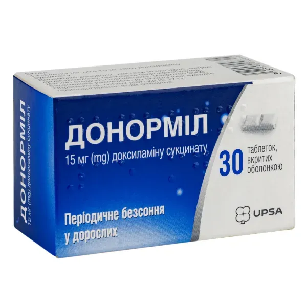 Донормил таблетки покрытые оболочкой 15 мг туба №30