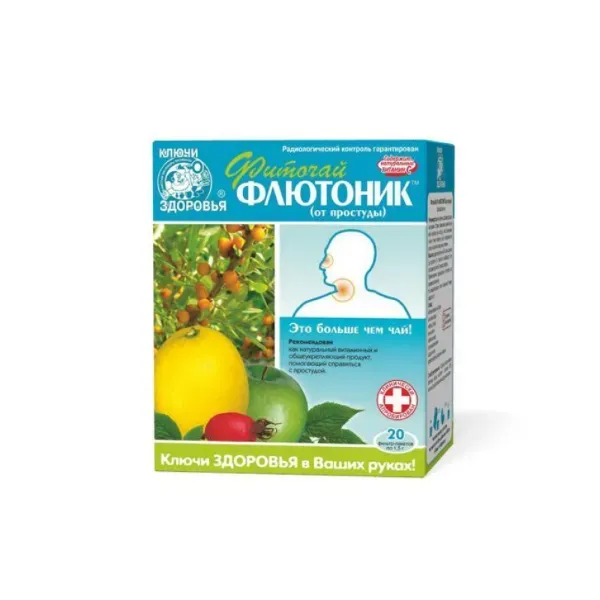Фіточай Ключі Здоров'я № 74 фітофлютонік від застуди в фільтр-пакетах 1,5 г №20