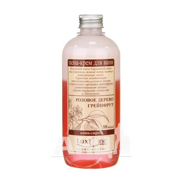 Піна-крем для ванн LuxOne антистрес рожеве дерево-грейпфрут
