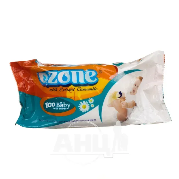 Детские влажные салфетки Ozone Baby с ромашкой №100