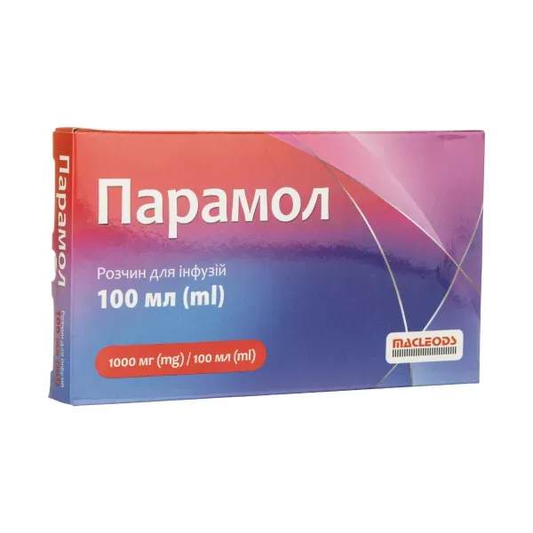 Парамол раствор для инфузий 1000 мг/100 мл контейнер 100 мл №1