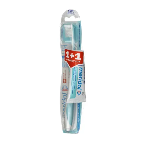 Зубна щітка Meridol м'яка + зубна паста 20 мл