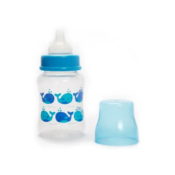 Бутылочка пластиковая курносики с силиконовой соской и широким горлышком 250 мл