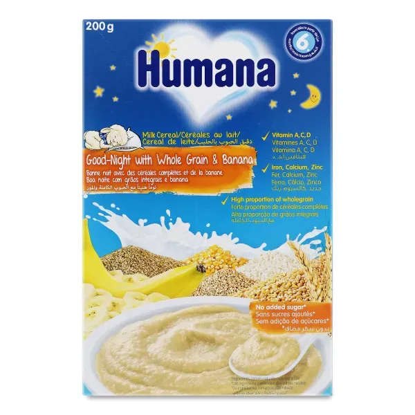 Молочна каша Humana Солодкі сни цільнозернова з бананом 200 г