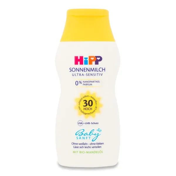 Солнцезащитное молочко HiPP Babysanft SPF30 200 мл