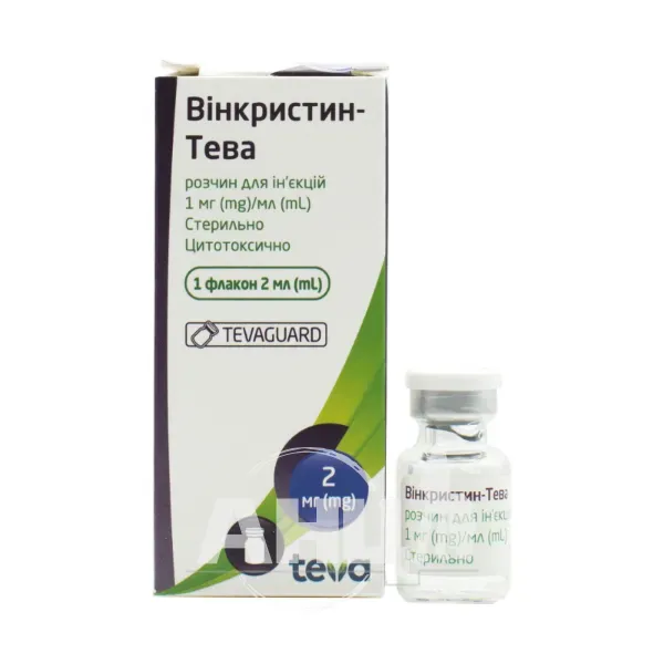 Вінкристин-Тева розчин для ін'єкцій 1 мг/мл флакон 2 мл №1