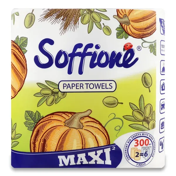 Бумажные полотенца Soffione Maxi 2-х слойные №2