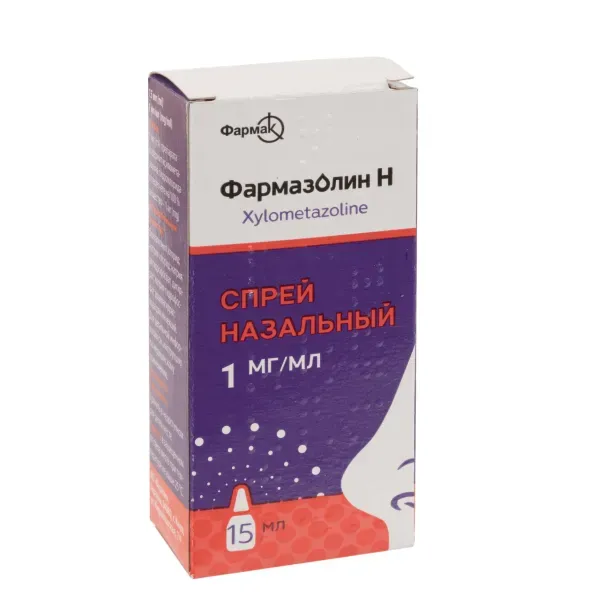Фармазолін Н спрей назальний 1 мг/мл флакон 15 мл
