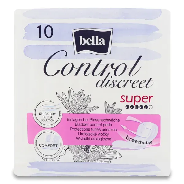 Прокладки урологические Bella Control Discreet Super №10