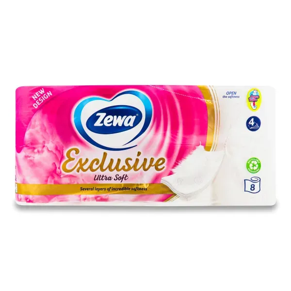 Туалетная бумага Zewa Exclusive ультра софт №8