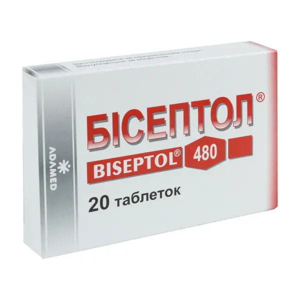 Бисептол таблетки 400 мг + 80 мг блистер №20