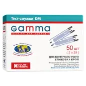 Тест-полоски для глюкометров Gamma DM №50