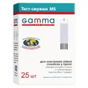 Тест-полоски для глюкометров Gamma MS №25