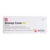 Диокор Соло 80 таблетки покрытые пленочной оболочкой 80 мг блистер №90