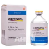 Інтегрилін розчин для інфузій 0,75 мг/мл флакон 100 мл №1