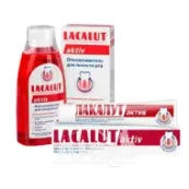 Зубная паста Lacalut актив + ополаскиватель 50 мл