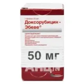 Доксорубицин Эбеве концентрат для раствора для инфузий 50 мг флакон 25 мл №1