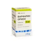 Варфарин Оріон таблетки 5 мг №100