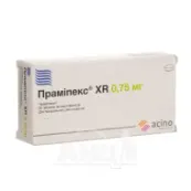Праміпекс xr таблетки пролонгованої дії 075 мг №30