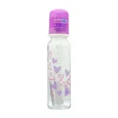 Пляшечка для годування Baby-Nova 43705-1-1 скло декор для дівчинки 250 мл