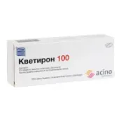 Кветирон 100 таблетки покрытые пленочной оболочкой 100 мг №30