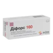 Діфорс 160 таблетки вкриті плівковою оболонкою 5 мг + 160 мг блістер №30