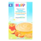 Каша молочна рисово-кукурудзяна HiPP з пробіотиками персики-абрикоси 250 г